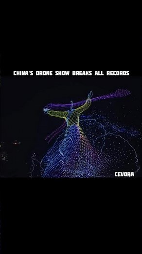 "China's Drone Show Breaks All Records | World’s Largest Light Display!" #aerialdisplay #skydrones