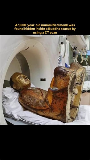 Memoir World on Instagram: "A 1,000-year-old mummified monk was discovered inside a Buddha statue during a restoration project in Drenthe, Netherlands, in 2015. Researchers used a CT scan and endoscopy to reveal the remains of a Buddhist monk named Liuquan, a member of the Chinese Meditation School from around the 11th or 12th century. The discovery showed that the statue had been used as a reliquary, preserving the monk’s body after a process of self-mummification. Follow us and be a part of th
