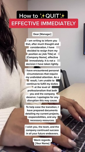 Resignation Letter Template: How to Quit Effectively Immediately