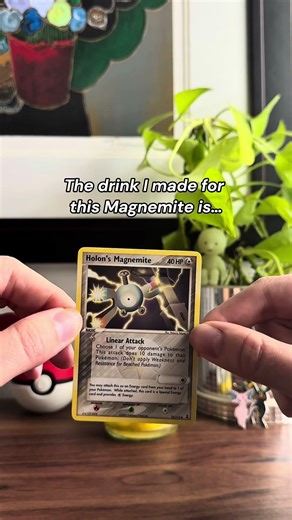 I Made a Drink to Match this Holons Magnemite 🔋 #pokemon #pikachu #pokemoncards