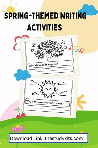 Spring Themed Writing Activities – Printable Worksheet for Kids