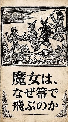 魔女は、なぜ箒で空を飛ぶのか？古版画に残る意外な理由 #魔女伝説 #飛行軟膏 #美術解説