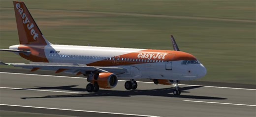 Easyjet Airbus A320-200 arriving at Glasgow | Pilote Oliver