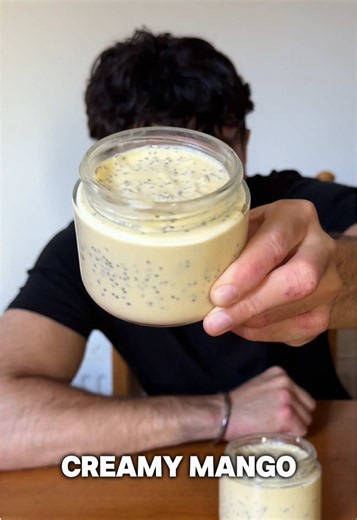 Creamy Mango Mousse Ingredients 150g silken tofu 150g Fage Total 0% yoghurt 250g mango 30g honey 20g chia seeds Method 1. Add the silken tofu, yoghurt, mango, honey and chia seeds to a blender. 2. Blend until completely smooth and creamy. 3. Divide into 2 serving pots or bowls. 4. Refrigerate for at least 1 hour to thicken. 5. Serve chilled. Nutrition (Per Serving) 256 calories 39g carbs 5.5g fat 16g protein Perfect when you’re craving something sweet but still want to stay on track. #recipes #h