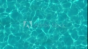 Water caustics. Animated texture of the water surface. Transparent water with refraction of sunlight and reflections on the water surface. looping