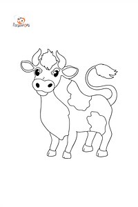 Gray bull coloring page ♥ Online and Print for Free!