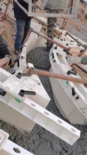 Concrete Pouring for Arch Frame Slope Protection