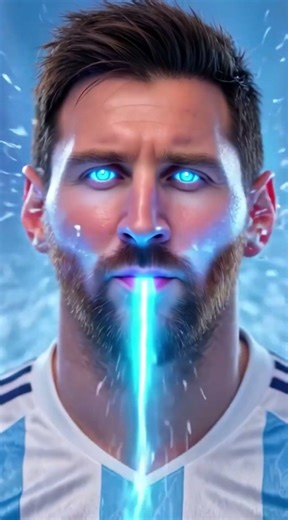 MESSI GOT ICE POWERS FROM ELSA?! 🧊⚡ #ronaldo #ai #cr7 #shorts #football #superhero