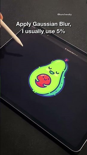 Fastest way to make stickers in Procreate! 🥑 #procreate