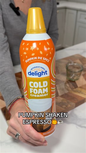 fall in a cup 🎃 make an easy pumpkin shaken espresso at home with International Delight and McCormick finishing sugars! | McCormick Spice