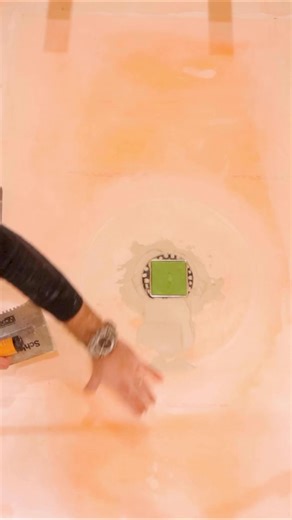 Tile shower floor tips…the most important step is setting the tiles correctly at the drain I back flat troweled these 4” porcelain tiles and set them #OHY2 | Bailey Tompson