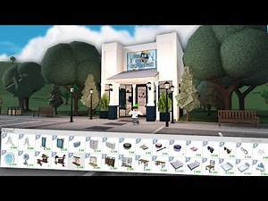 building a BLOXBURG BEAUTY SALON with NEW UPDATE MAKEUP ITEMS