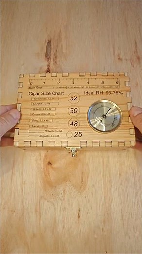 #DIY Cedar #Cigar box with build in scale and hydrometer by #lasercutting
