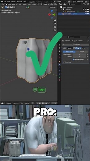 Noob vs Pro : Item wrapping in Blender #noobvspro #blender #tutorial ‪@BlenderGod_OG‬
