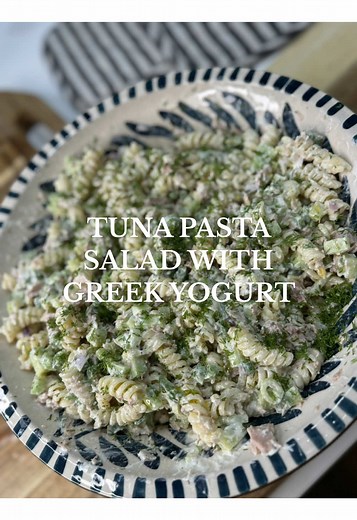 Refreshing Tuna Pasta Salad with Greek Yogurt Dressing