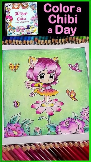 Perfect for Chibi Lovers🩷Color Your Worries Away🌸30 Days of Chibis Coloring Book by Mei Yu