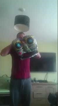 Mouth inflating an inflatable stereo