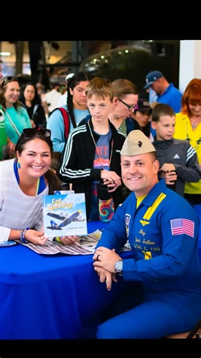 Who saw Fat Albert in the sky today!? 💙💛 #throwback to an autograph day last #october • It was an absolute honor and huge surprise for @fatalbertairlines pilot to recognize me and Fat Tuesday 📕 @fatalbertairlines10 • #fatalbertairlines #fatalbert #usnavyblueangels #blueangels #blueangelsfans #fattuesday #blueangelsbookseries #angelstulljames #usmc #flymarines #naspensacola | Angel Stull-James, Author