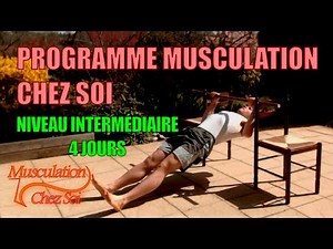 Programme musculation maison sur 4 jours / niveau intermédiaire