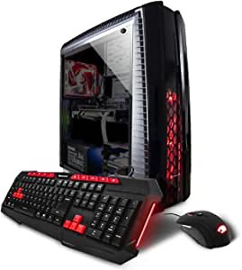 iBUYPOWER Gaming Elite Desktop PC AM1070X Intel i5-7640X 4.0 GHz, AMD RX 580 8GB, 16GB DDR4 RAM, 1TB 7200RPM HDD, 240GB SSD, Liquid Cool, RGB, WiFi, VR Ready, Win 10