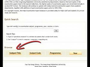 PolyU Examination Paper Database