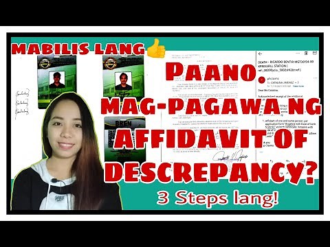 PAANO MAG-PAGAWA NG AFFIDAVIT OF DESCREPANCY? | NYLEGNA'S DIARY VLOG