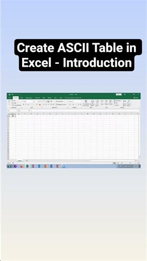 Create ASCII Table in Excel - Introduction
