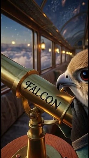Magical Falcon Train Journey Cinematic 8K Sky Ad