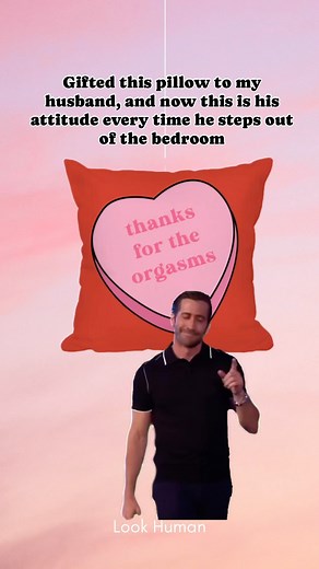 1.6K views · 12 reactions | Gift your partner this hilarious pillow that says ‘Thanks for the orgasm’ and watch his epic reaction!  It’s a fun way to show him he’s special. Check out this cheeky pillow on our site and get ready for some laughs! #thanksfortheorgsm #funnymeme #pillow #meme #thanks #homedecor #specialgifts | LookHUMAN | Facebook