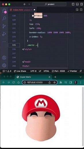 HTML & CSS Adventure: Creating Super Mario Pixel Art! #webdesign #supermario #htmlcss