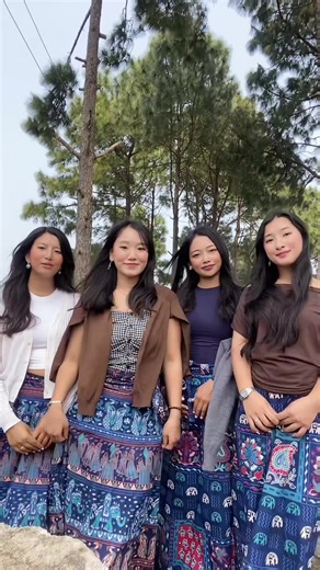 Celebrating Friendship in Newar Traditional Dress 🌸❤️