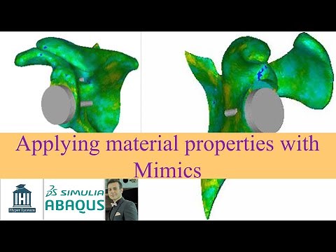 How to apply material properties to a heterogynous bone model using mimics