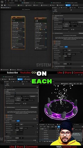 Particles Spawning from Rocks in UE5 #shorts