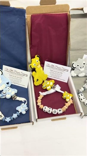 Silicone teething Dummy clip with matching teether lion King