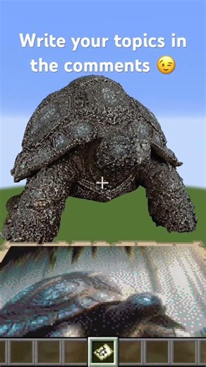 Random Building: Turtle #creative #minecraft #gaming #building #mapart #art #minecraftbuilding
