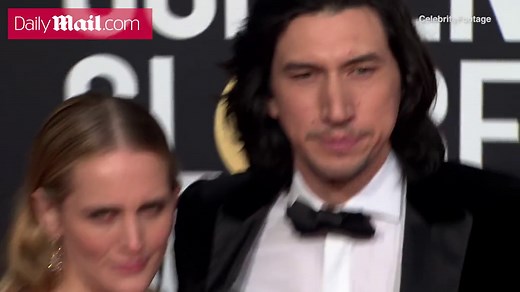 Strapping Sith! Adam Driver with wife at 2019 Golden Globes