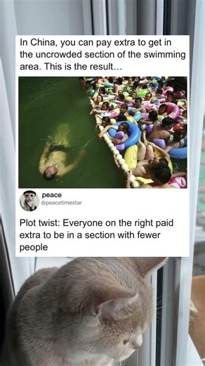 In China you pay extra for an uncrowded swimming area