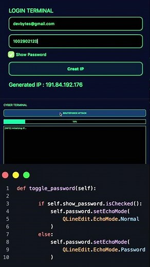BruteForce Attack With Python #coding #python #hacker