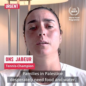 29M views · 3.3K reactions |  Ons Jabeur is calling for urgent donations for families in Palestine  Despite the enormous challenges, the World Food Programme continues to provide emergency food support to families in Palestine. Your urgent donations are crucial to ensuring that this support continues to reach families who have lost everything. | World Food Programme | Facebook