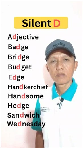 Don't Pronounce the Letter "d" in these Words