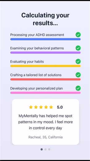 🧠 This quick ADHD quiz will help you understand your racing mind 🌪️ Thoughts, distractions, impulses are not just stress 🌈 Clarity begins when you finally understand your brain | Mymentally