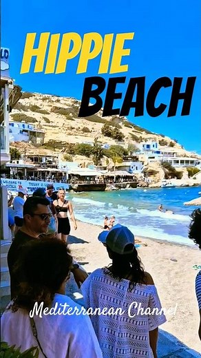 Matala Beach Crete 🇬🇷 Famous Caves & Hippie Vibes 🌊 #Crete #Greece