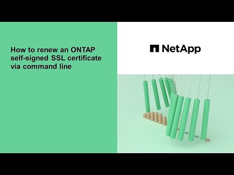 How to renew an ONTAP self signed SSL certificate via command line