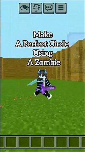 Make A Perfect Circle Using A Zombie With Commands | Minecraft Bedrock Edition Mobile