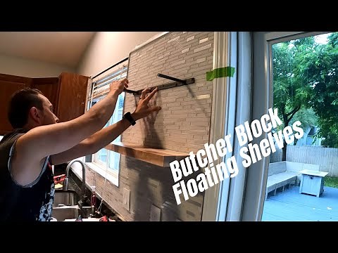 Installing Butcher Block Floating Shelves