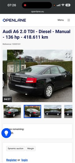 AUDI A6 2.0 TDI - DIESEL - MANUAL - 136 HP - 418.611 KM