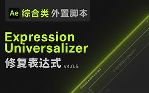 【Ae脚本】ExpressionUniversalize 修复表达式【自动修复表达式错误中英文模板 可以叫我董老师出品教程教学 综合类脚本】