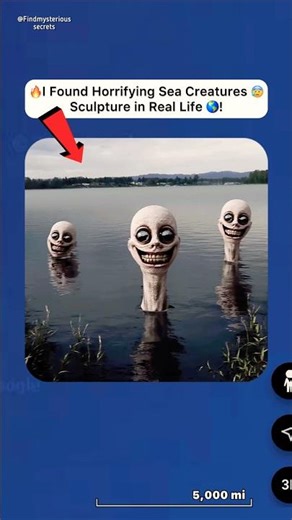 🔥I Found Horrifying Giant Sea Creatures Caught On Google Earth 🌍! #shorts #findmysterioussecrets