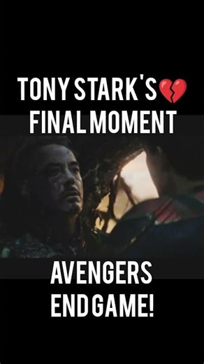 Tony Stark’s Final Moment 💔 | “Mr. Stark… We Won” Scene | Avengers Endgame #avengersendgames