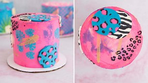 13K views · 72 reactions | I went a little wild with this Animal Print Buttercream Cake. I used Swiss Buttercream with my monstera cookie stencil and buttercream transfers to decorate this animal print cake. ➡️Swiss Buttercream Recipe:https://www.hanielas.com/swiss-buttercream/ How to Color Swiss Buttercream using an easy trick: ➡️https://www.hanielas.com/how-to-color-swiss-buttercream/ | Haniela's | Facebook